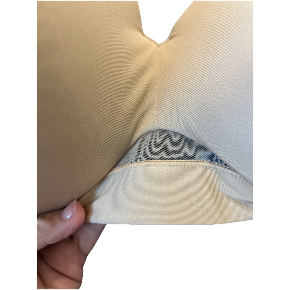 42H CACIQUE Womens Beige Lined Underwire Full Coverage Back Closure Demi Bra - Picture 2 of 6